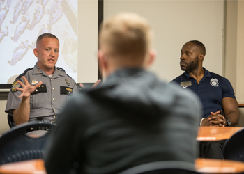 Officers Speaking to Class