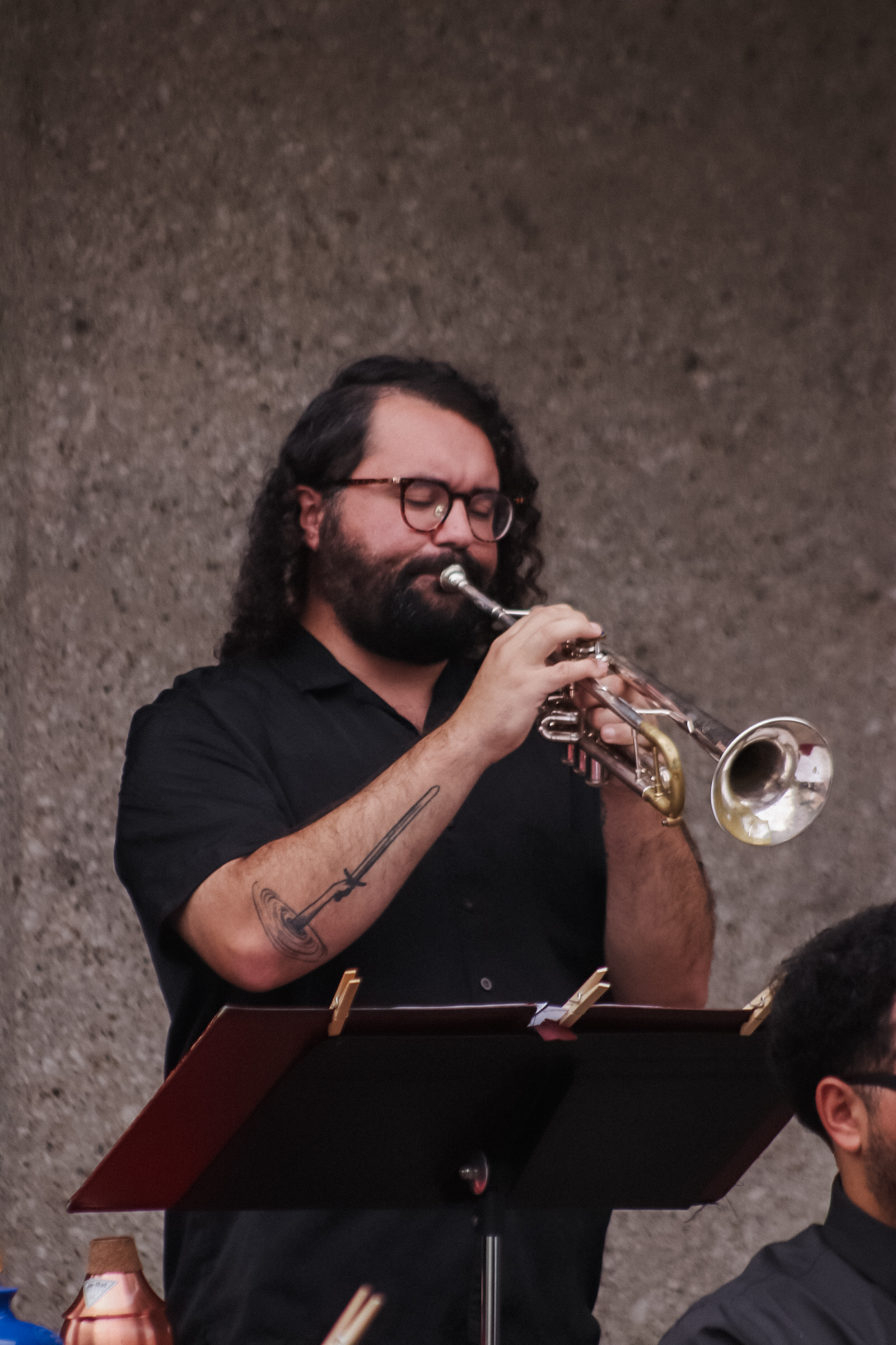 WKU student playing trumpet