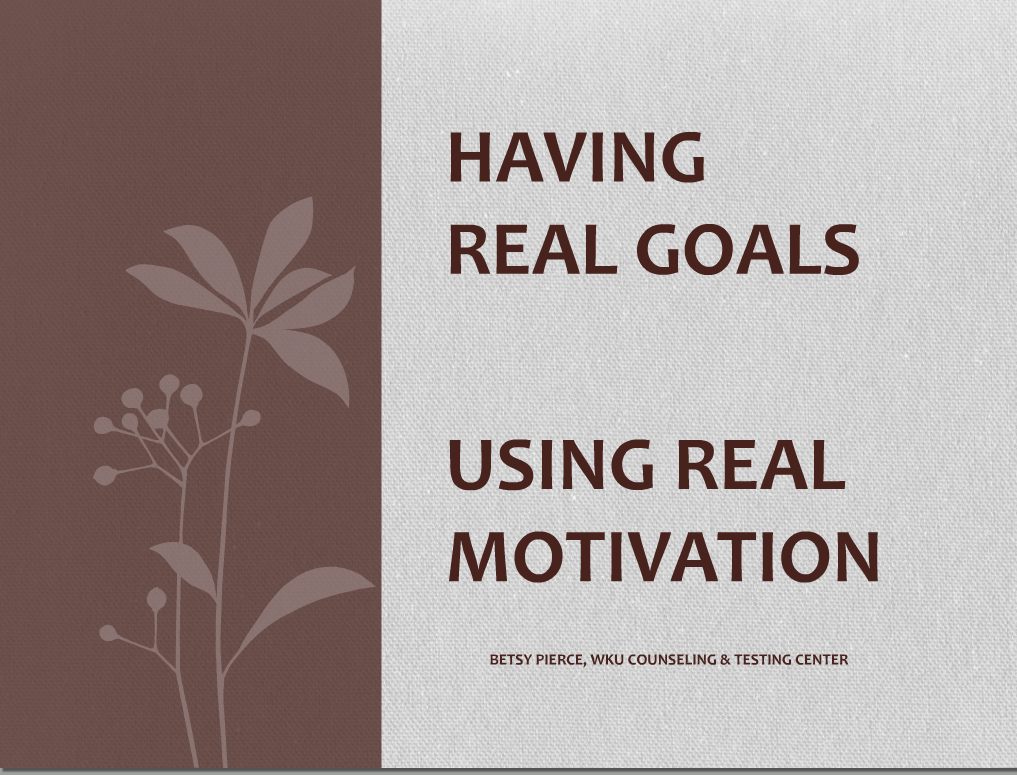 Setting Goals and Staying Motivated Webinar