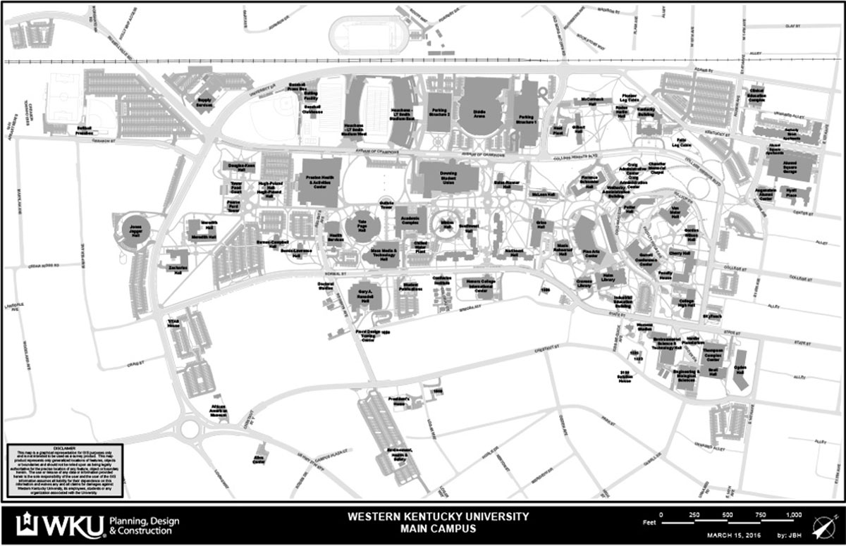 western ky university campus map Wku Maps Western Kentucky University western ky university campus map