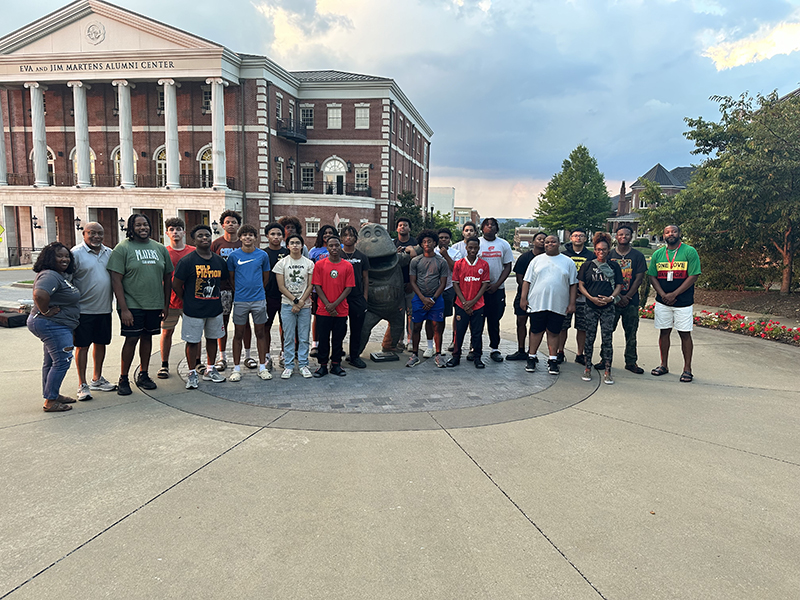 Group photo of WKU's Young Male Leadership Academy