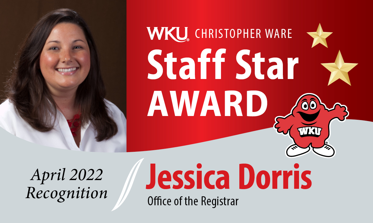 Jessica Dorris April 2022 Staff Star