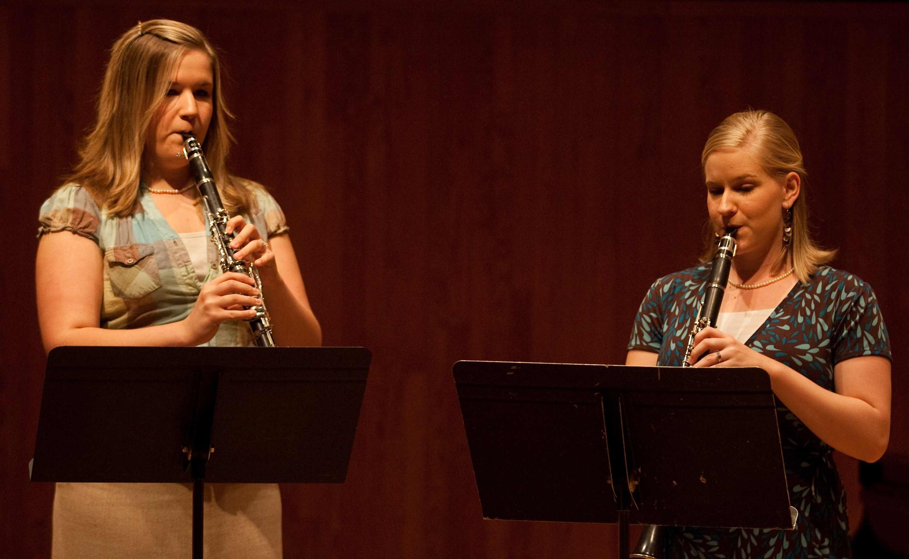 students playing clarinets