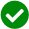 A green encircled checkmark icon