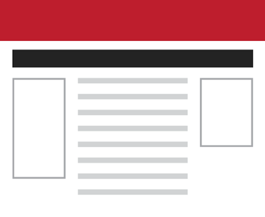 Illustration of a three column template.